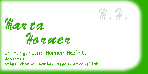 marta horner business card